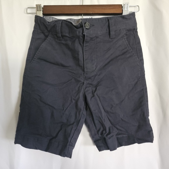 Rumi + Ryder Boys Classic Comfort Chino Shorts Sz 7 Navy Blue Stretch Flex New - Picture 1 of 7
